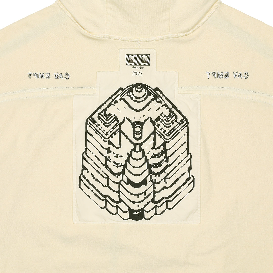 OVERDYE TAPED LIGHT ZIP HOODY