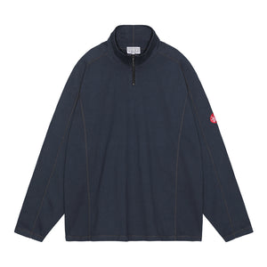 OVERDYE HALF ZIP TURTLE LONG SLEEVE T｜BLACK