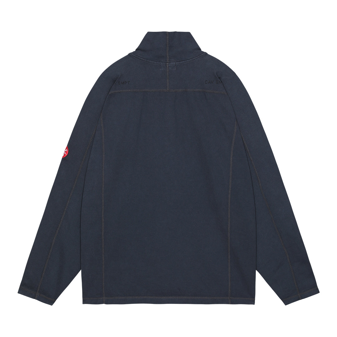 OVERDYE HALF ZIP TURTLE LONG SLEEVE T｜BLACK