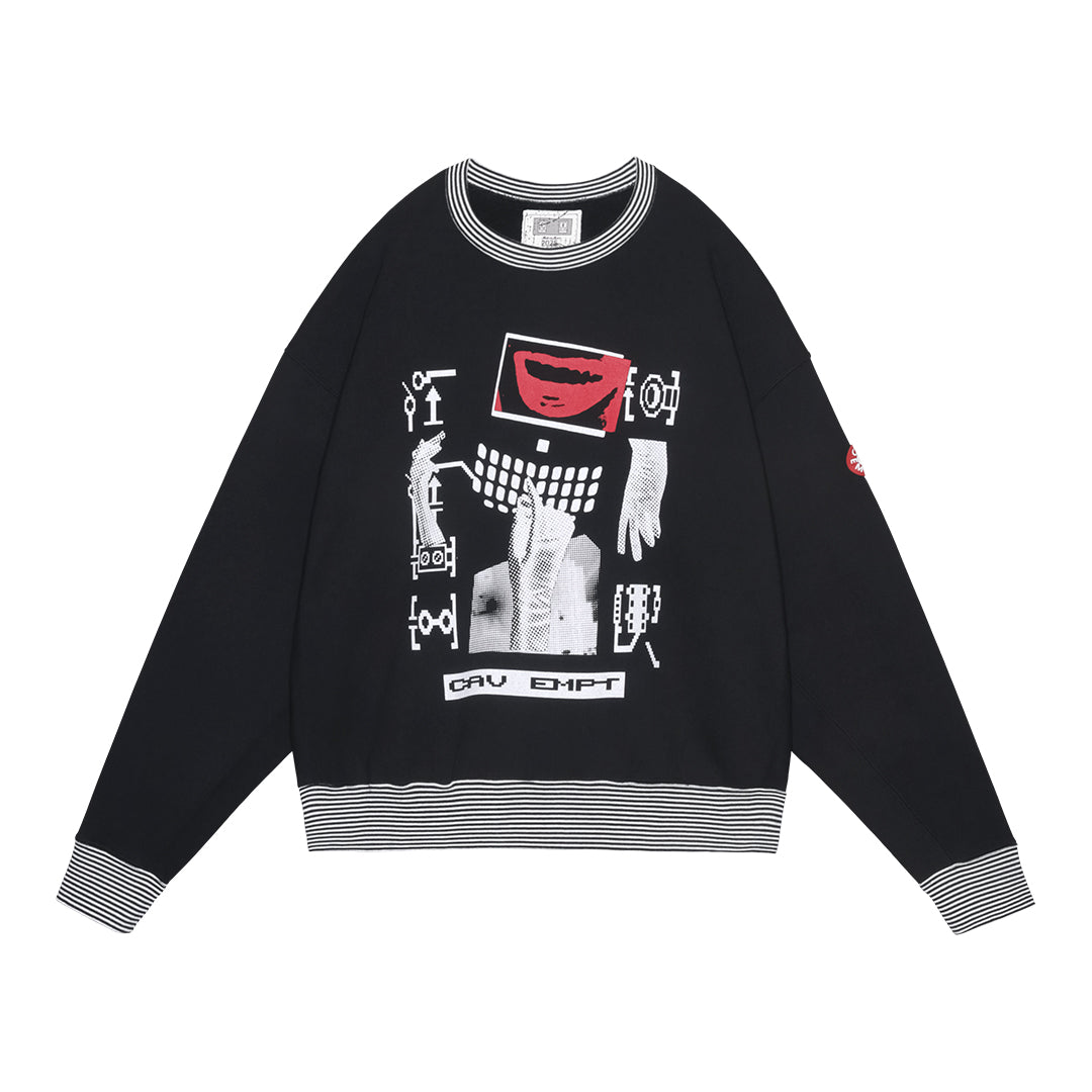 LIPS DISPLAY CREW NECK｜BLACK