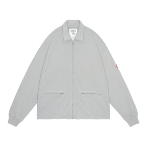 DBL KNIT COLLARED ZIP UP｜KHAKI