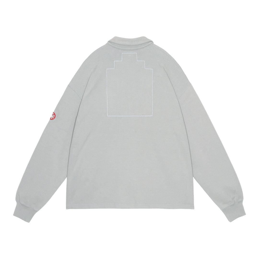 DBL KNIT COLLARED ZIP UP｜KHAKI