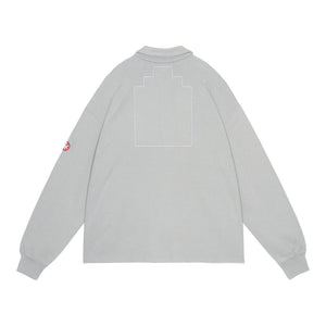 DBL KNIT COLLARED ZIP UP｜KHAKI