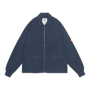 DBL KNIT COLLARED ZIP UP｜NAVY