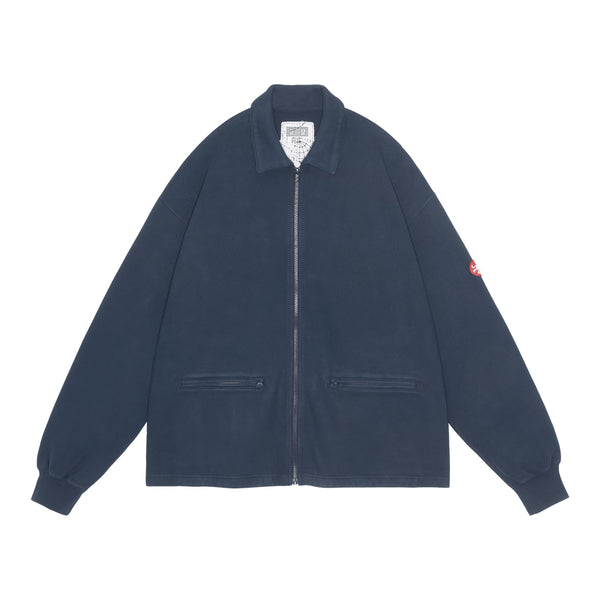 DBL KNIT COLLARED ZIP UP｜NAVY – NOU-KON
