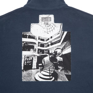 DBL KNIT COLLARED ZIP UP｜NAVY