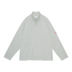 DBL KNIT HALF ZIP LONG SLEEVE｜KHAKI