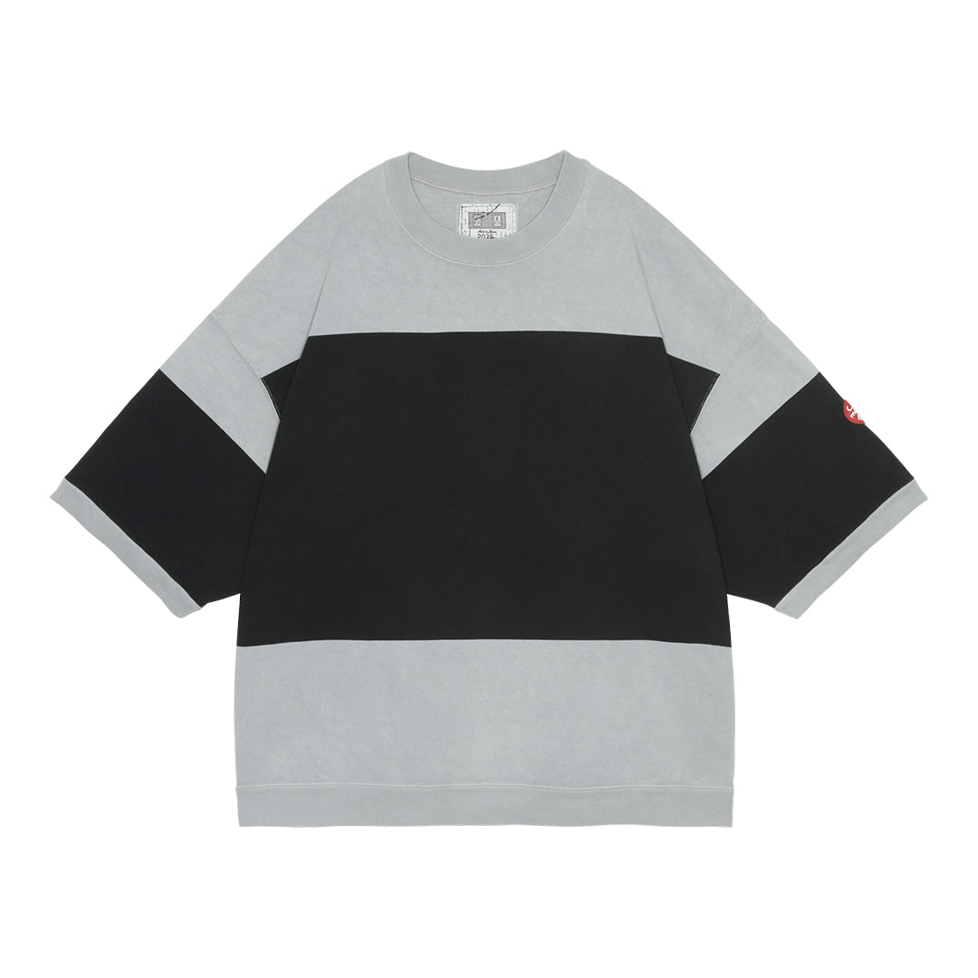 OVERDYE STRIPE SHORT SLEEVE CREW NECK｜KHAKI