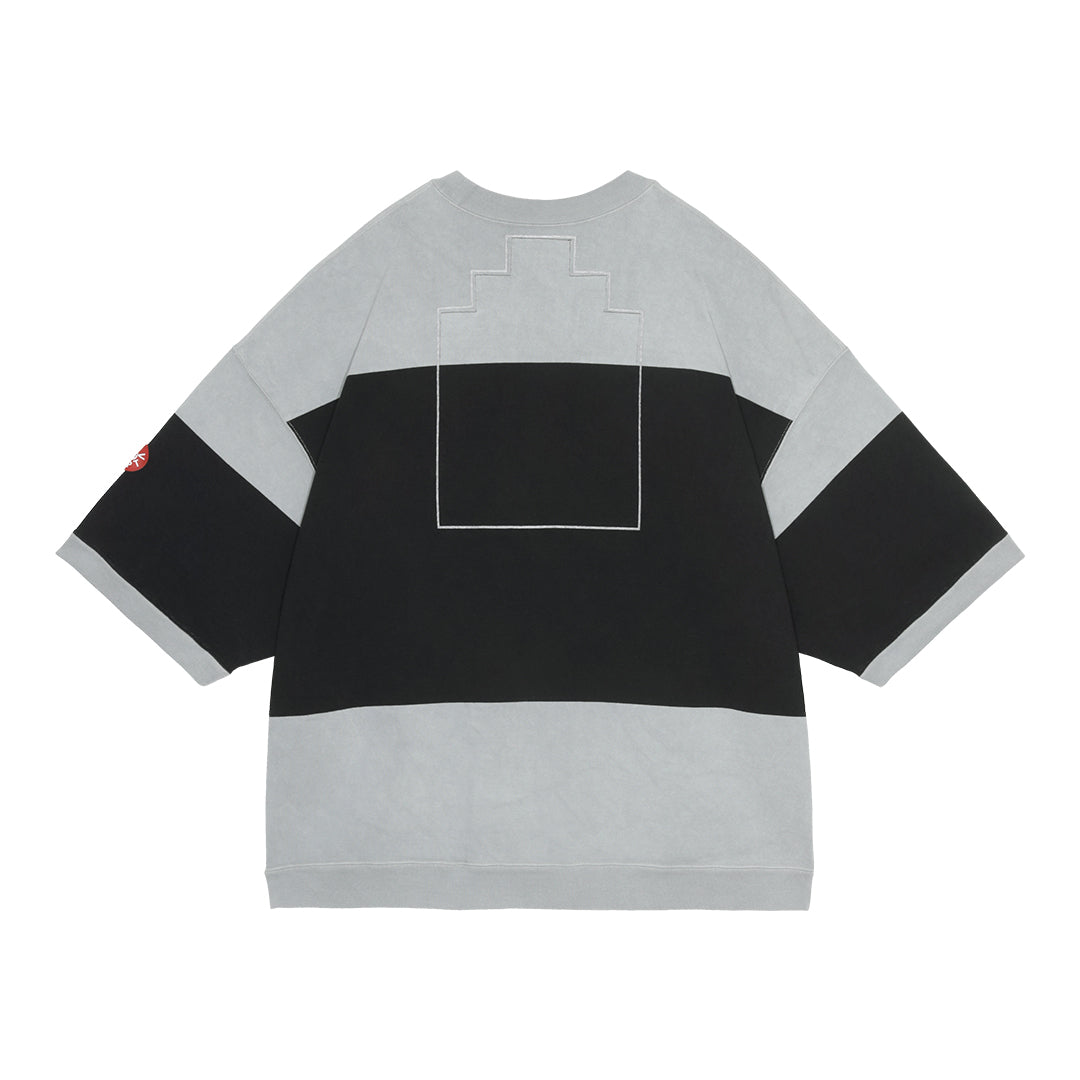 OVERDYE STRIPE SHORT SLEEVE CREW NECK｜KHAKI