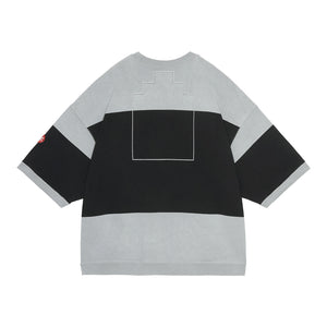 OVERDYE STRIPE SHORT SLEEVE CREW NECK｜KHAKI
