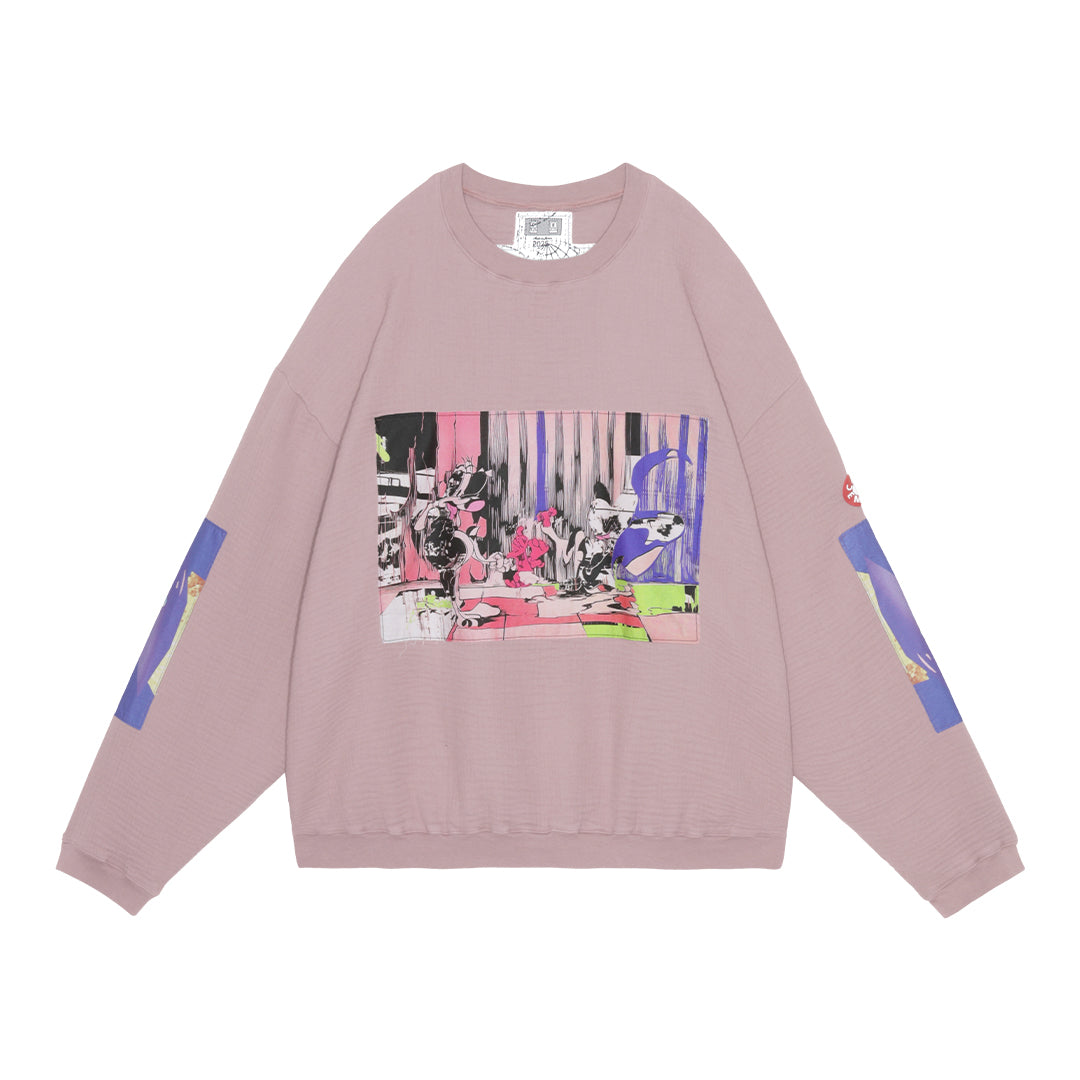 CRV GAUZE CREW NECK｜PURPLE