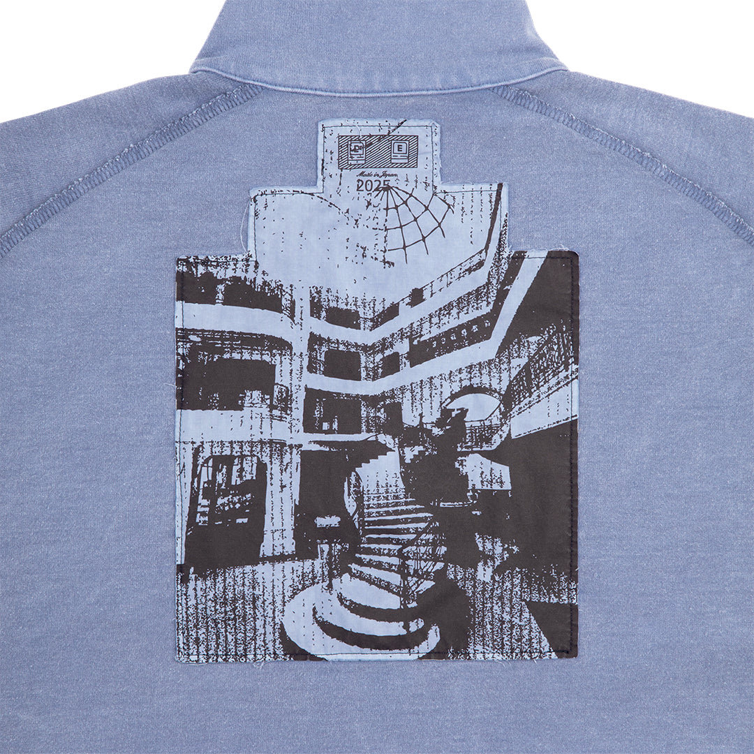 OVERDYE COTTON JERSEY ZIP UP｜NAVY