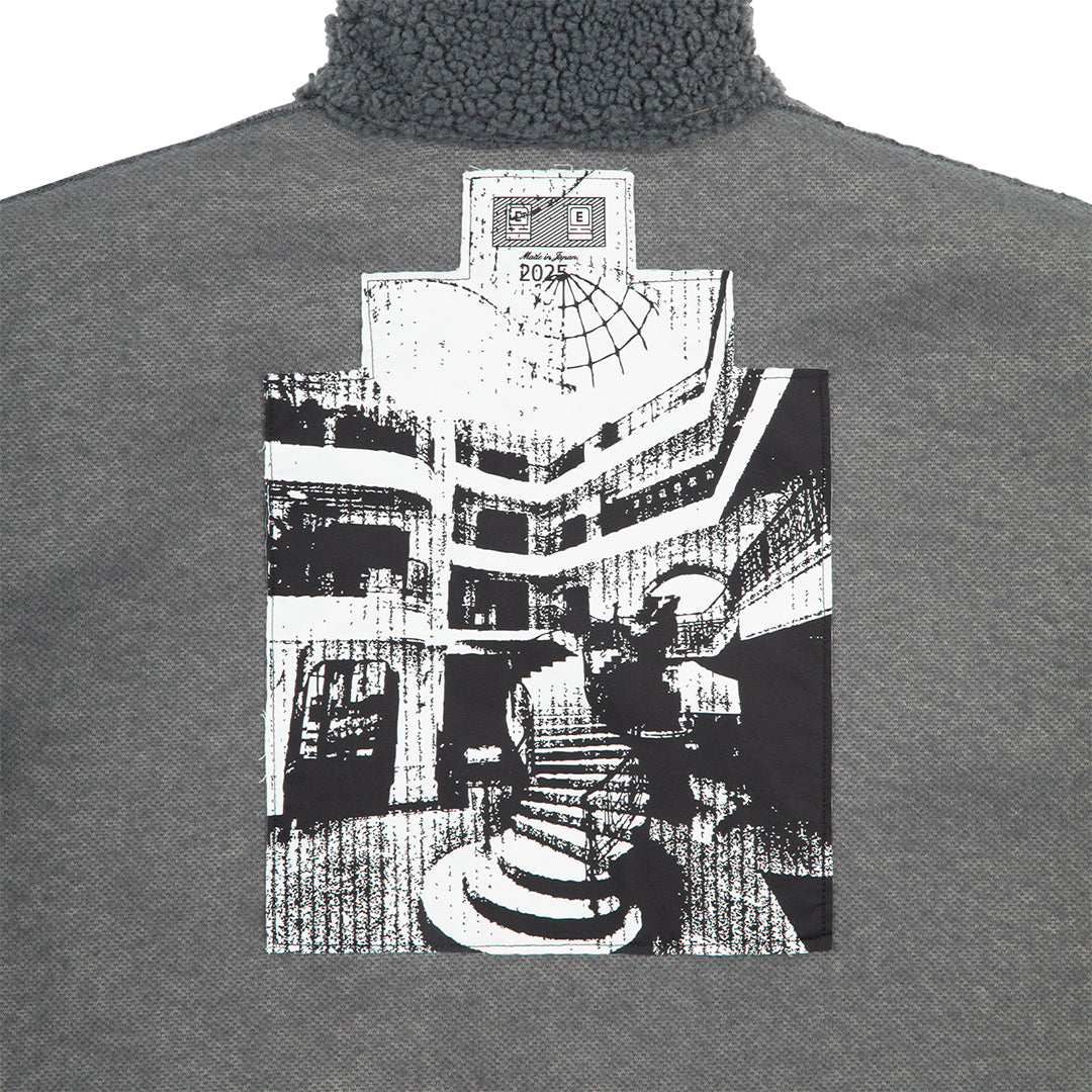 STAND COLLAR BOA ZIP UP｜GREY