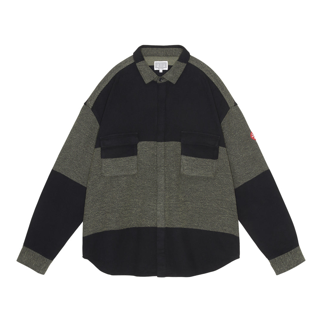 STRIPE FLANNEL BIG SHIRT｜KHAKI