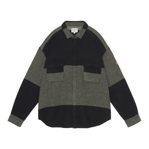 STRIPE FLANNEL BIG SHIRT｜KHAKI