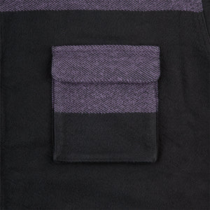 STRIPE FLANNEL BIG SHIRT｜PURPLE