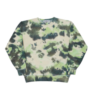 LOGO TIE DYE CREW｜GREEN