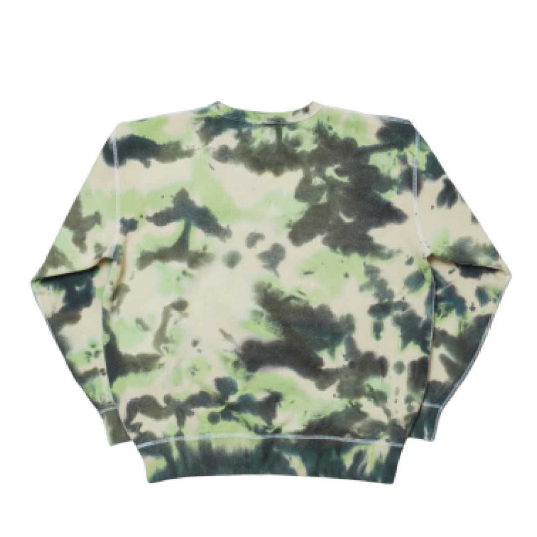 LOGO TIE DYE CREW｜GREEN