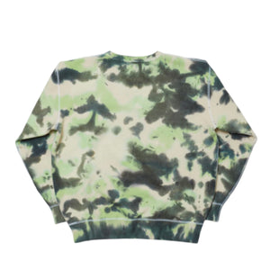 LOGO TIE DYE CREW｜GREEN