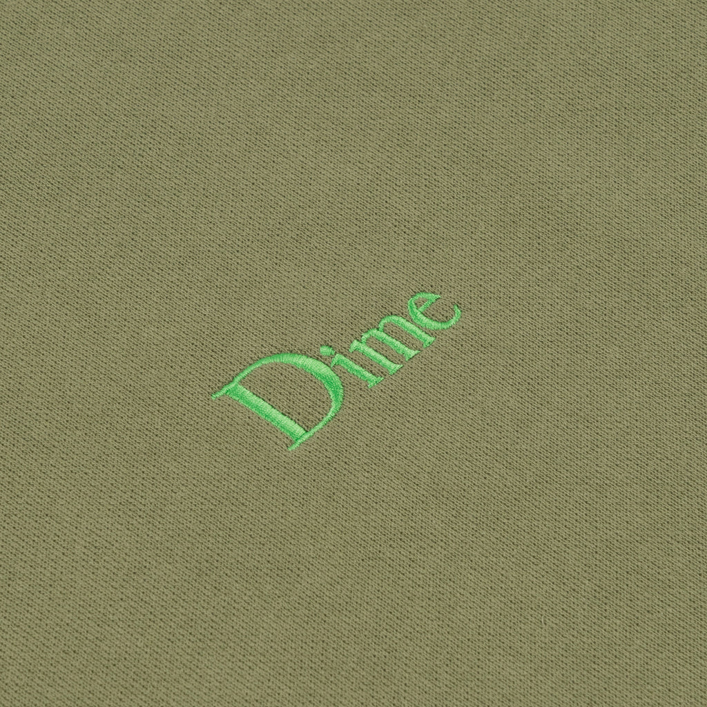 DIME CLASSIC SMALL LOGO HOODIE｜ARMY GREEN