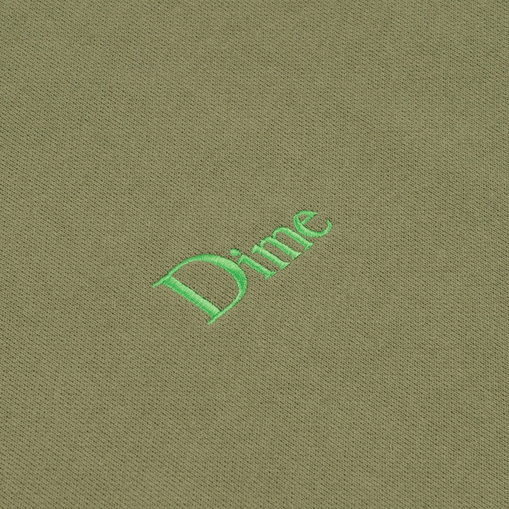 DIME CLASSIC SMALL LOGO HOODIE｜ARMY GREEN