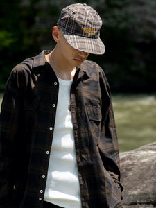 CLASSIC LOGO MADRAS PLAID CAP｜BLACK PLAID