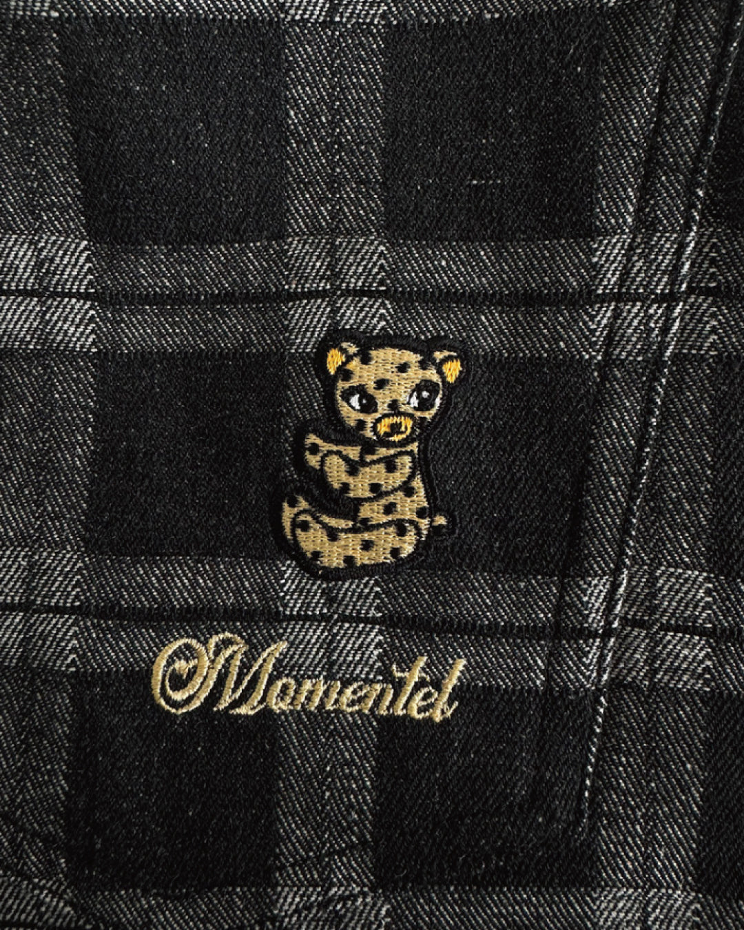 BEAR CHECK DENIM PANT