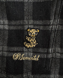 BEAR CHECK DENIM PANT