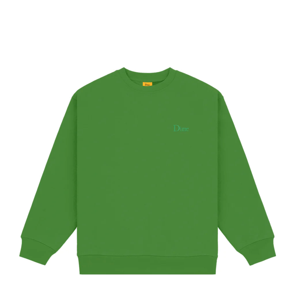 DIME CLASSIC SMALL LOGO CREWNECK｜GREEN