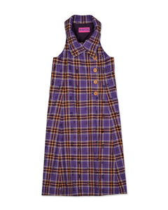 CHECK DAMAGED ONE-PIECE｜PURPLE