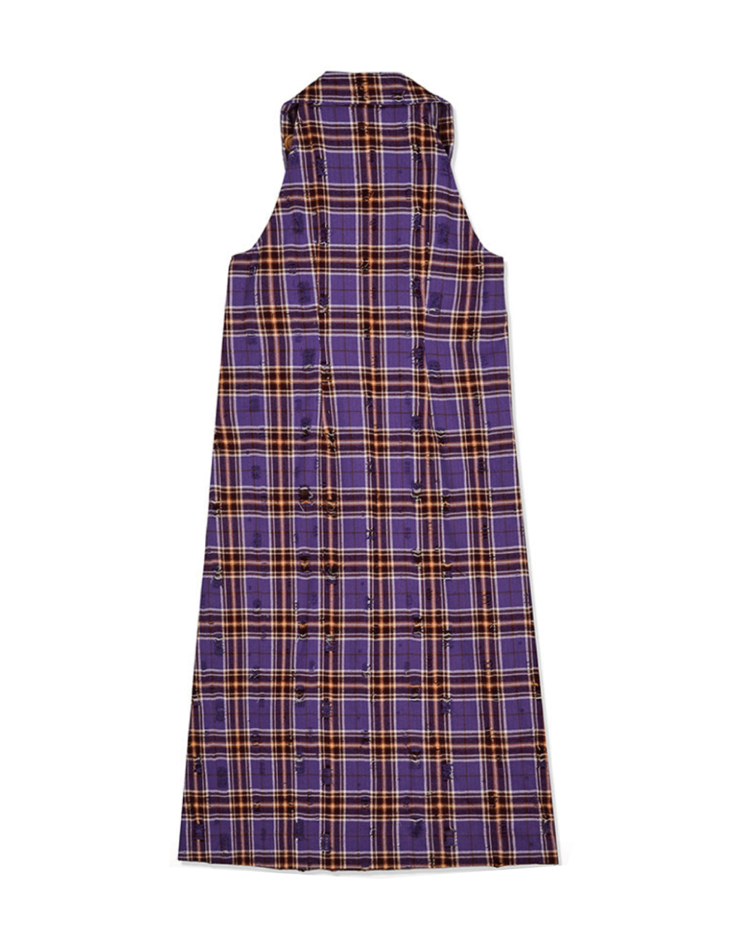 CHECK DAMAGED ONE-PIECE｜PURPLE