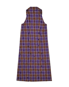 CHECK DAMAGED ONE-PIECE｜PURPLE