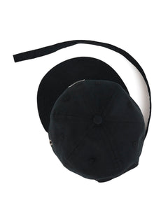 EXTENDED STRAP 6 PANEL LOGOHEAD HAT｜BLACK