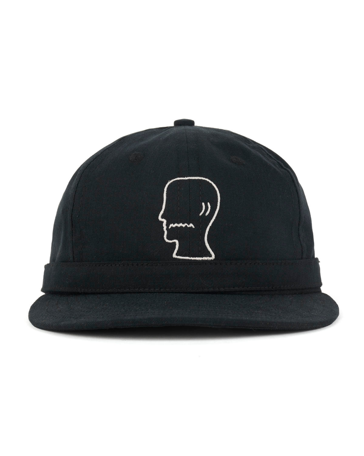 EXTENDED STRAP 6 PANEL LOGOHEAD HAT｜BLACK