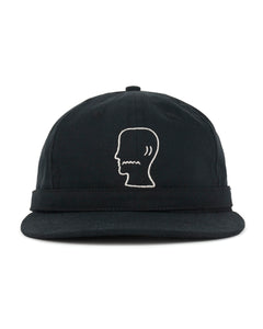 EXTENDED STRAP 6 PANEL LOGOHEAD HAT｜BLACK