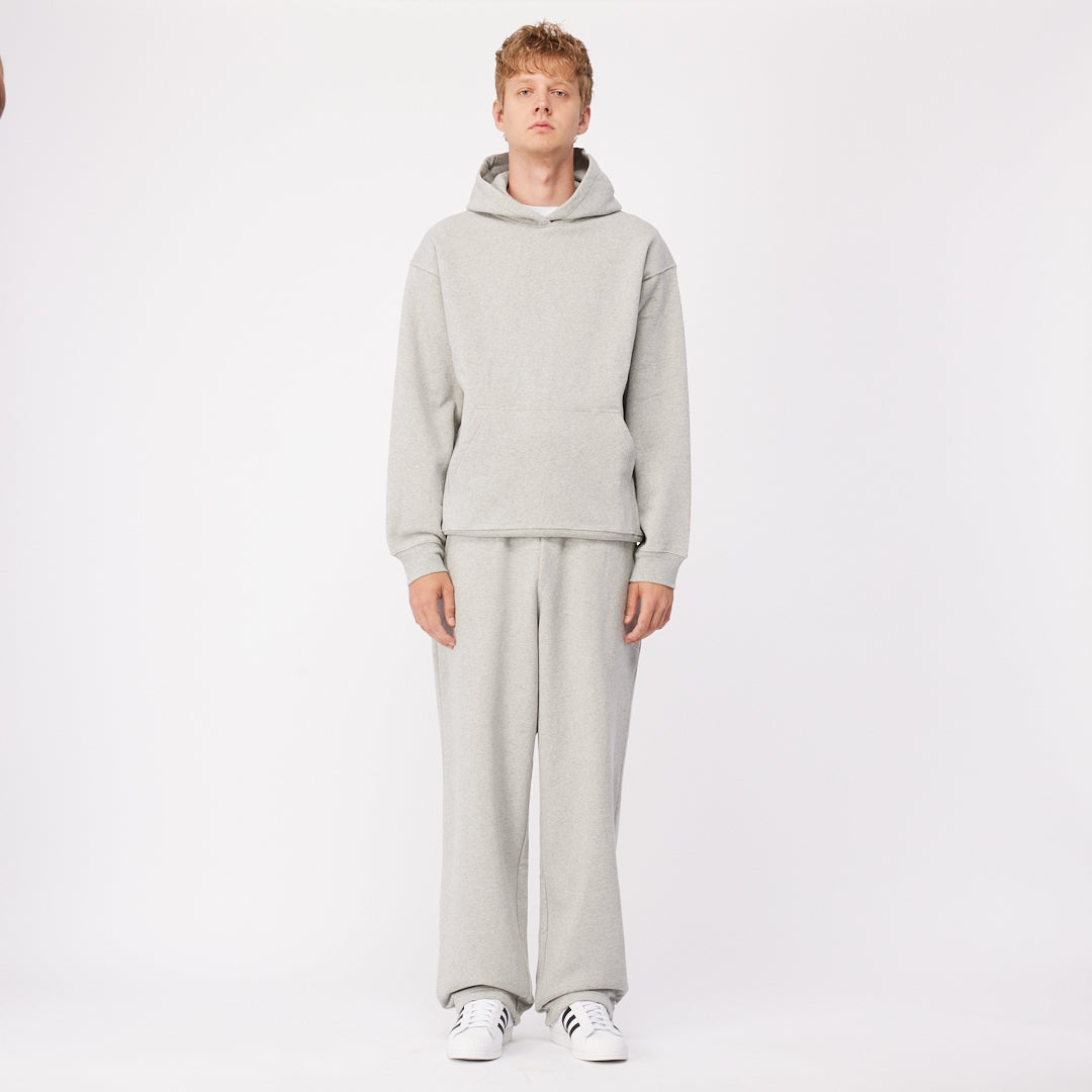 CURSIVE SMALL LOGO HOODIE｜HEATHER GRAY