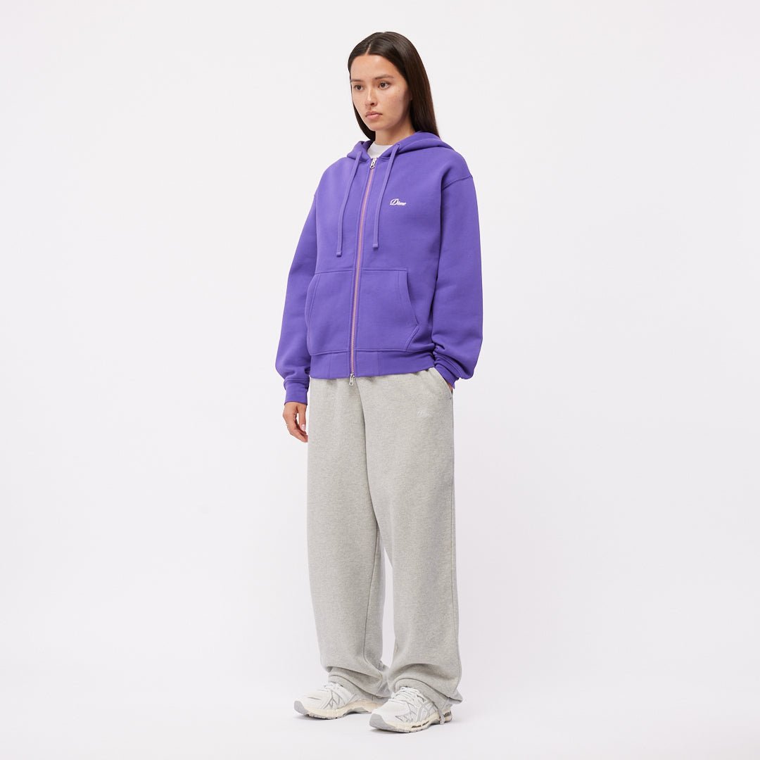 CURSIVE ZIP HOODIE｜DARK PURPLE
