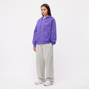 CURSIVE ZIP HOODIE｜DARK PURPLE