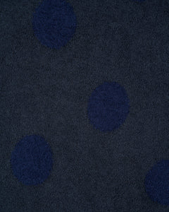 TEDDY FUR DOT KNIT VEST｜NAVY