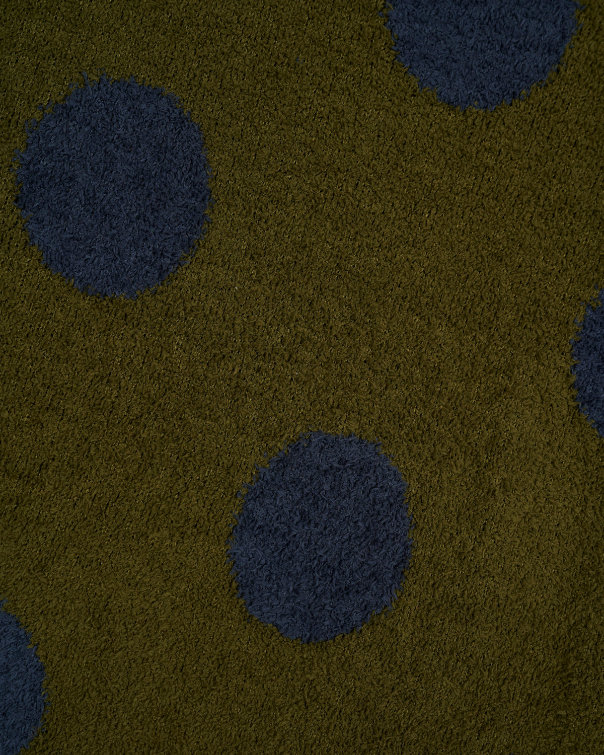 TEDDY FUR DOT KNIT VEST｜OLIVE