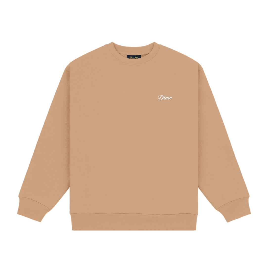 CURSIVE SMALL LOGO CREWNECK｜HAZELNUT