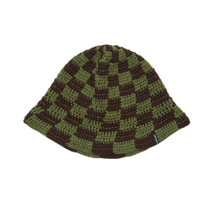 HAND KNIT BUCKET HAT｜OLIVE