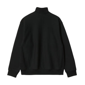 HALF ZIP AMERICAN SCRIPT SWEATSHIRT｜BLACK