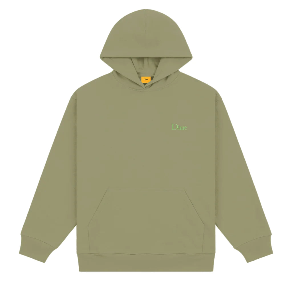 DIME CLASSIC SMALL LOGO HOODIE｜ARMY GREEN
