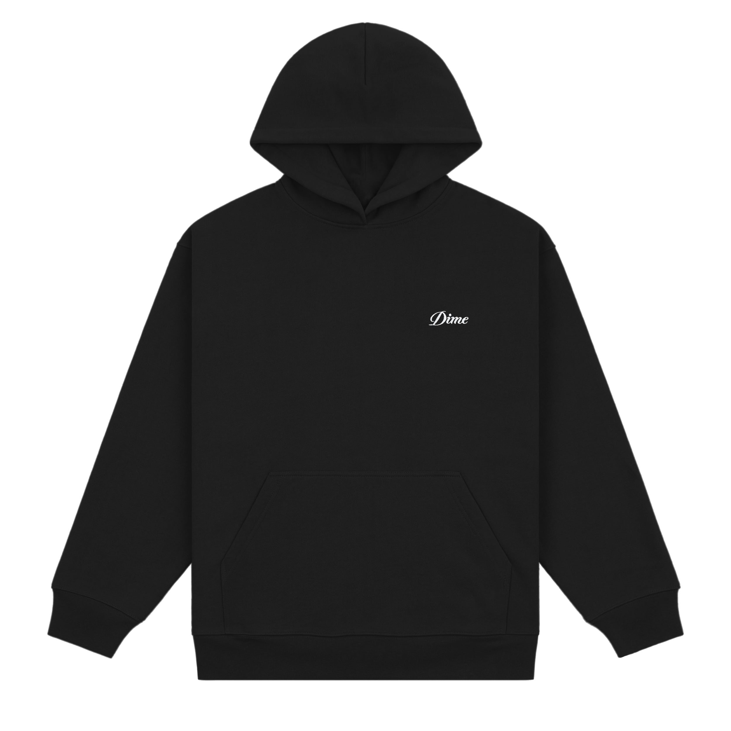 CURSIVE SMALL LOGO HOODIE｜BLACK