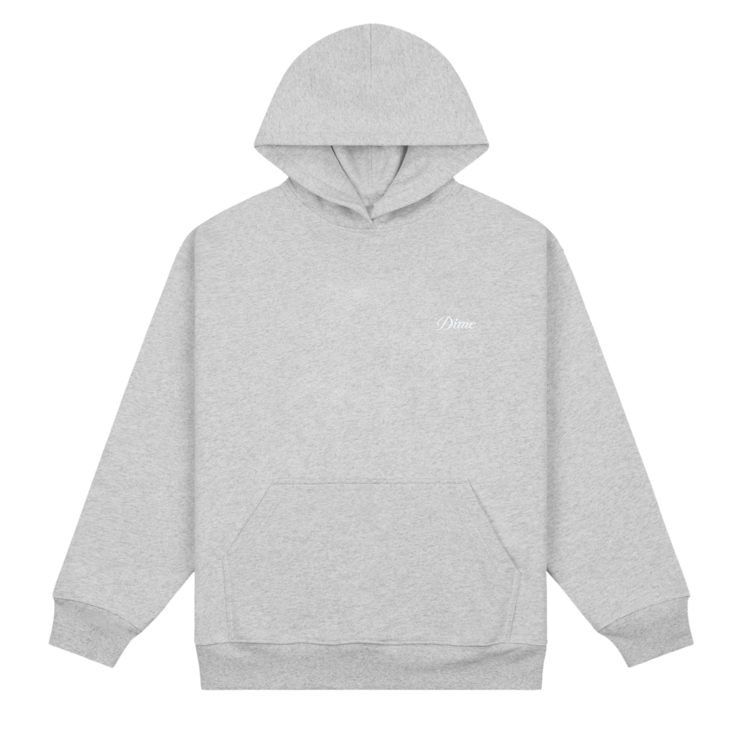 CURSIVE SMALL LOGO HOODIE｜HEATHER GRAY