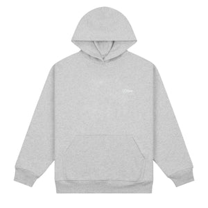 CURSIVE SMALL LOGO HOODIE｜HEATHER GRAY