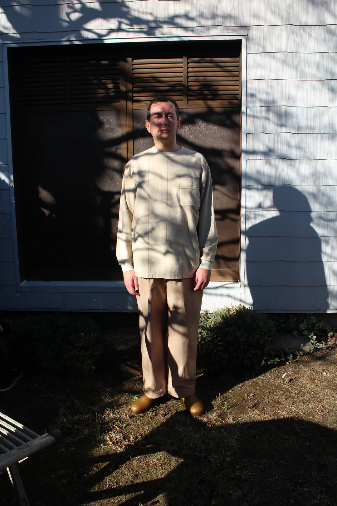 UNEVENNESS L/S TEE｜LT.BEIGE