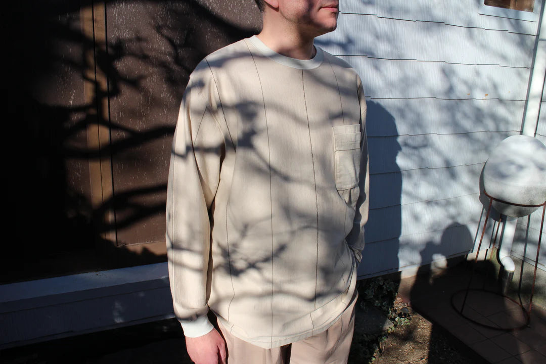 UNEVENNESS L/S TEE｜LT.BEIGE
