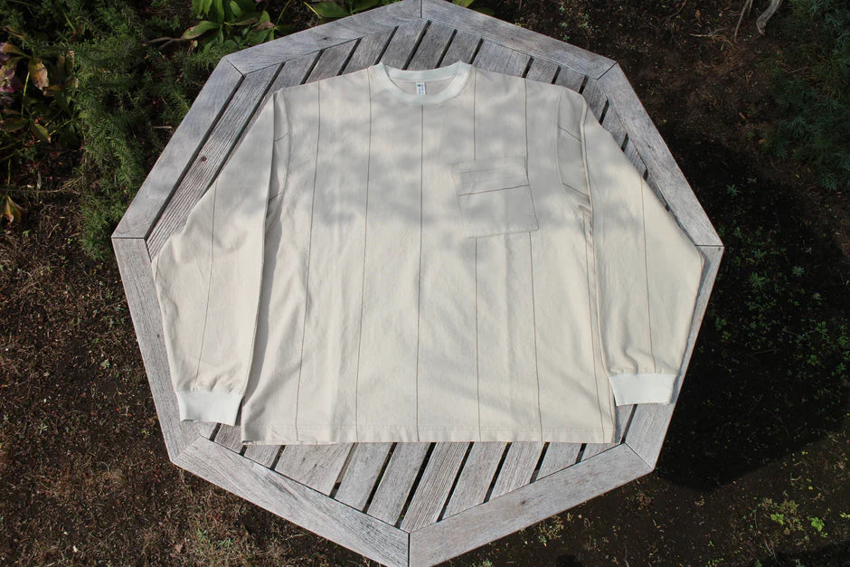 UNEVENNESS L/S TEE｜LT.BEIGE